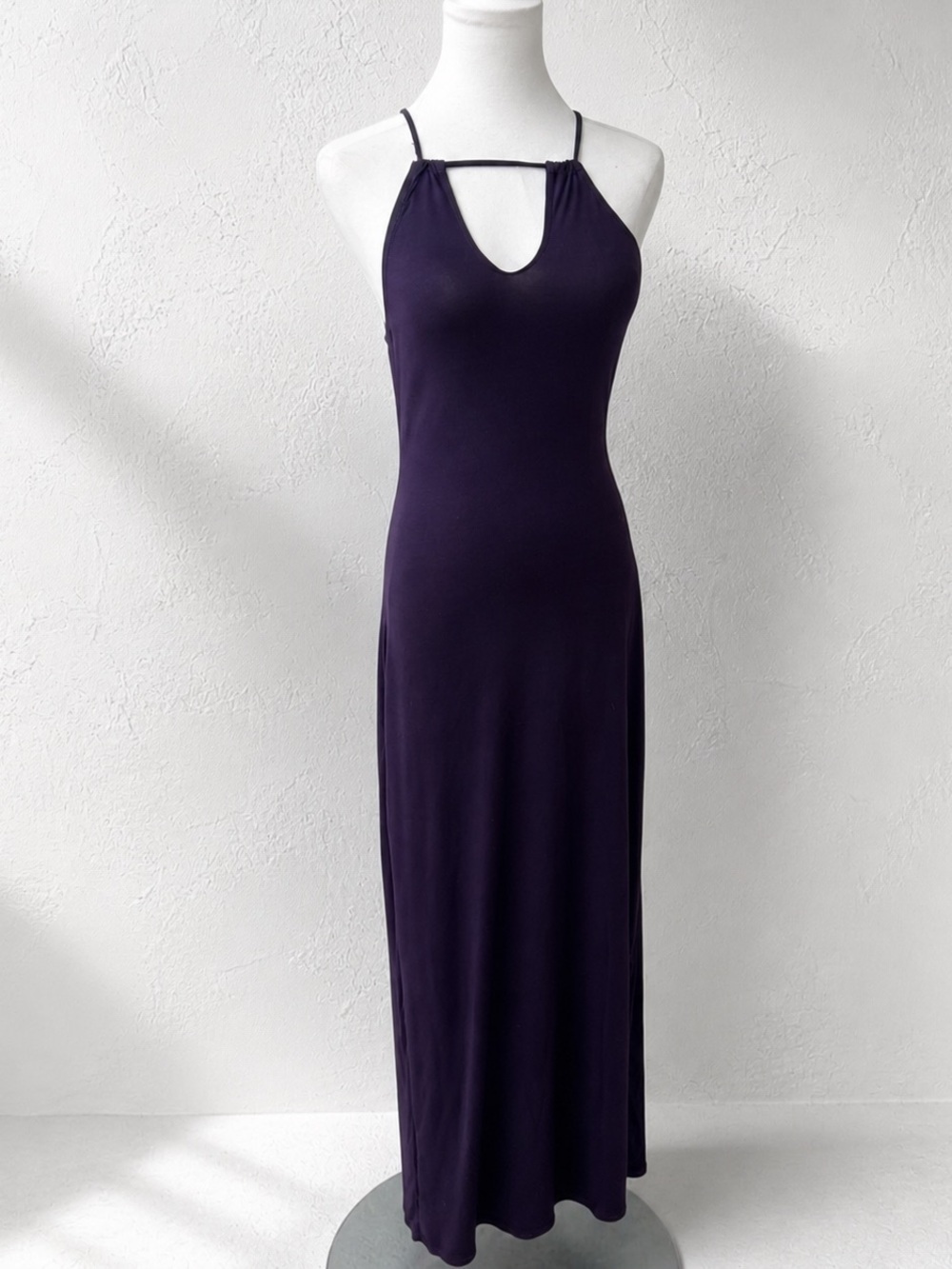 Vintage Purple Maxi Dress Halter Goth Fairycore Whimsigoth Y2K Dress